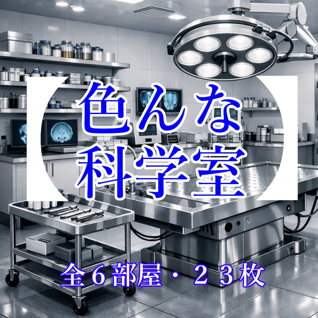 【フリー背景素材】『色んな科学室』/全6部屋・23枚/商用利用OK！クレジット表記不要！/自由に加工OK！
