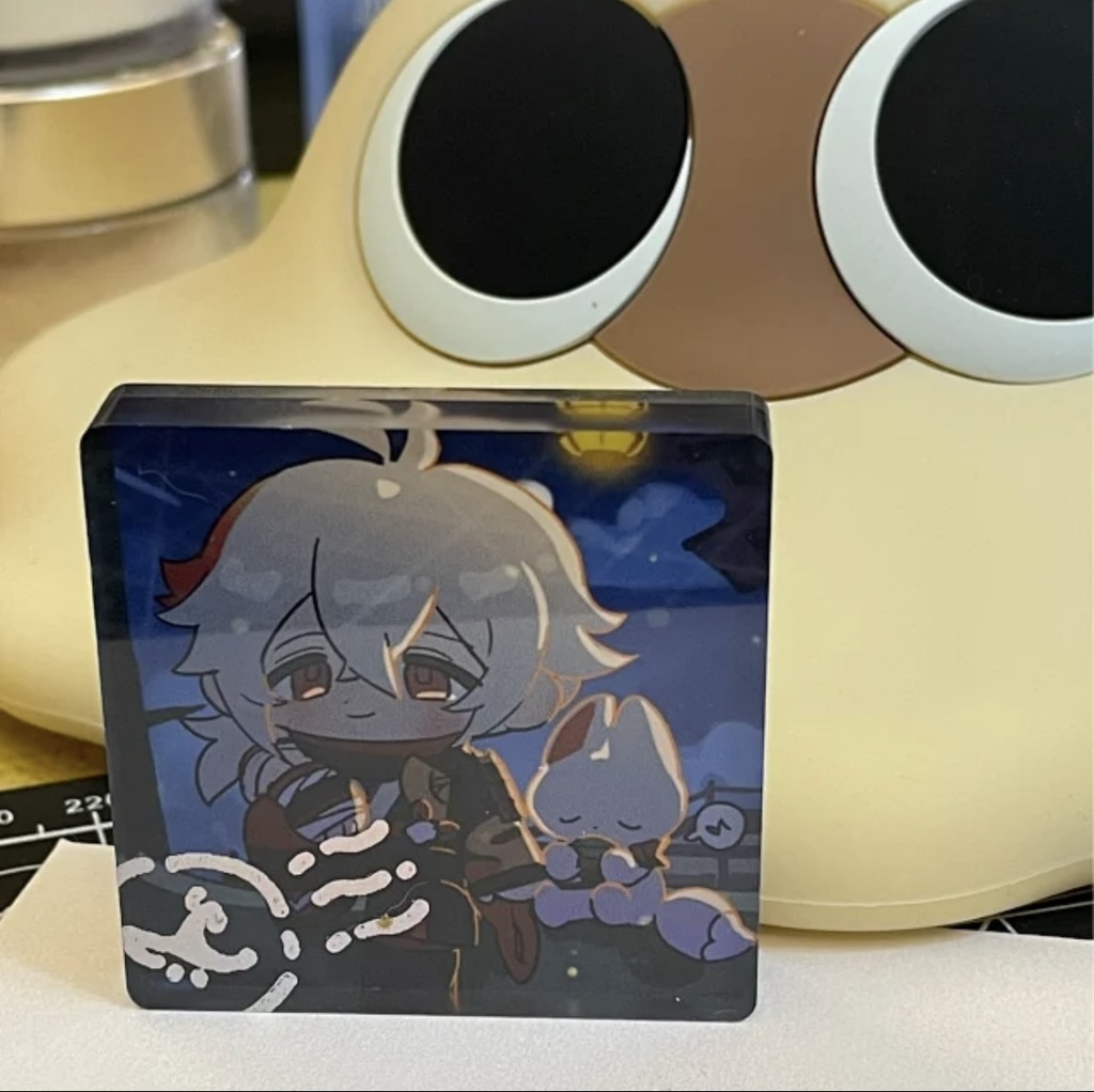 原神 タルタリヤ 鍾離 魈 楓原万葉 アクリルブロック レーザーチケット