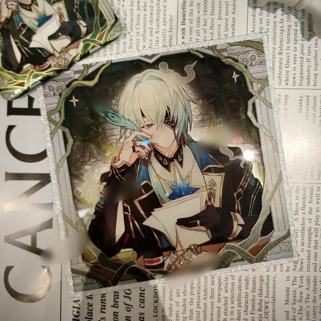 【予約】崩壊スターレイル アナイクス 木製アクスタ 缶バッジ 【午後・ウロボロス】