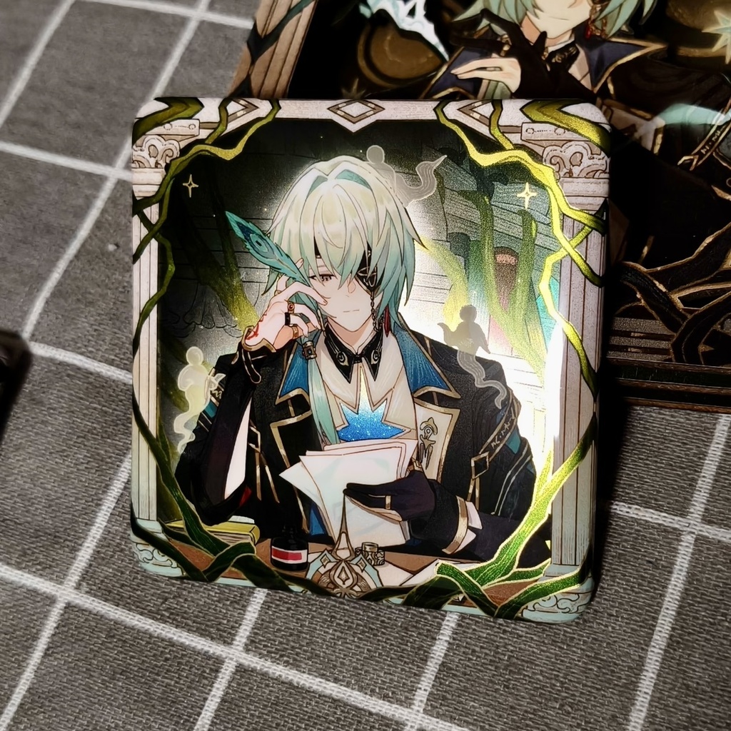 【予約】崩壊スターレイル アナイクス 木製アクスタ 缶バッジ 【午後・ウロボロス】