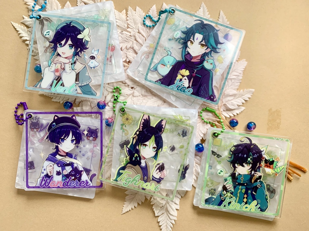 【在庫品】微風草語 パスケース キィニチ 放浪者 ウェンティ 魈 ティナリ