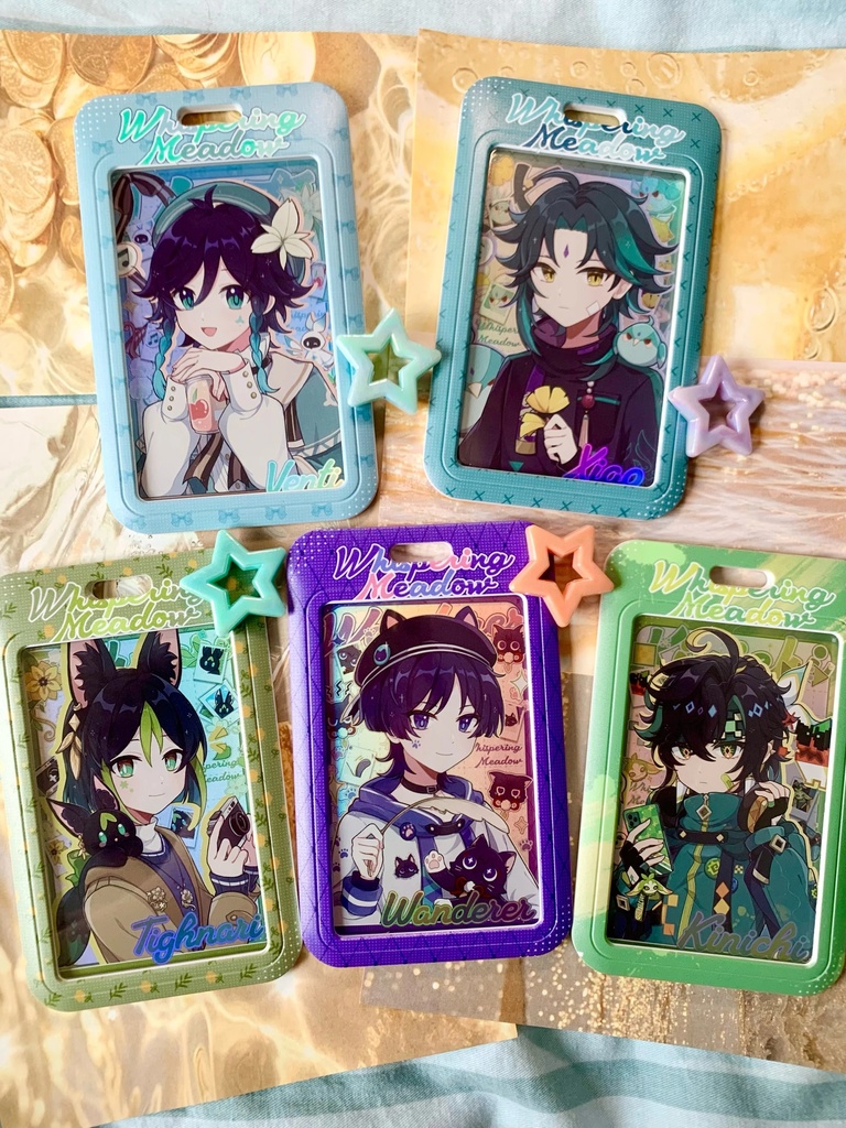 【在庫品】微風草語　パスケース　キィニチ　放浪者　ウェンティ　魈　ティナリ