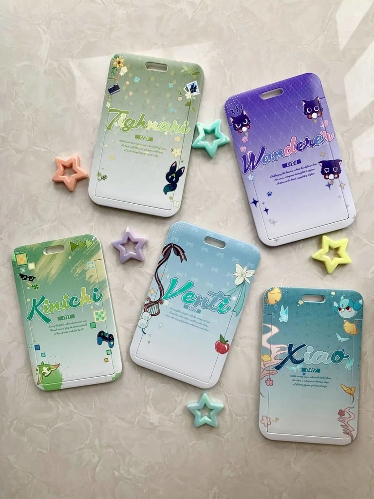 【在庫品】微風草語 パスケース キィニチ 放浪者 ウェンティ 魈 ティナリ