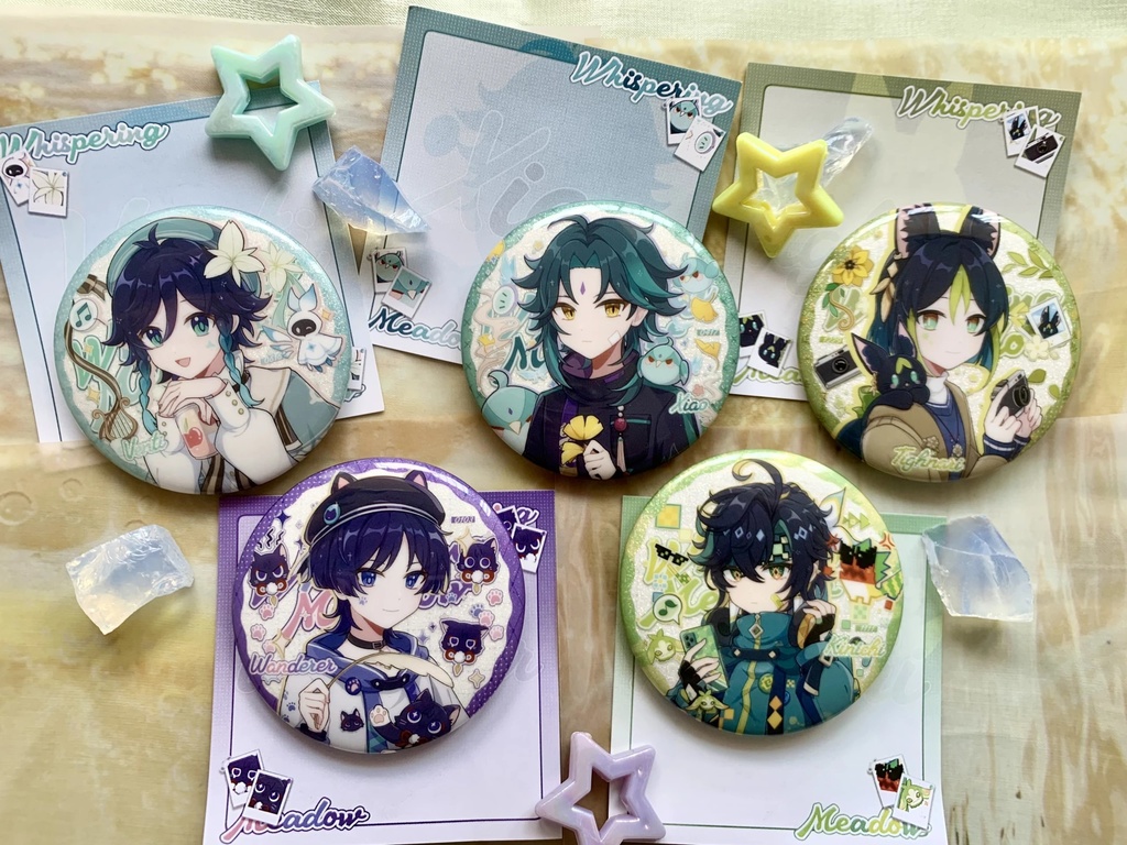 【在庫品】微風草語 パスケース キィニチ 放浪者 ウェンティ 魈 ティナリ