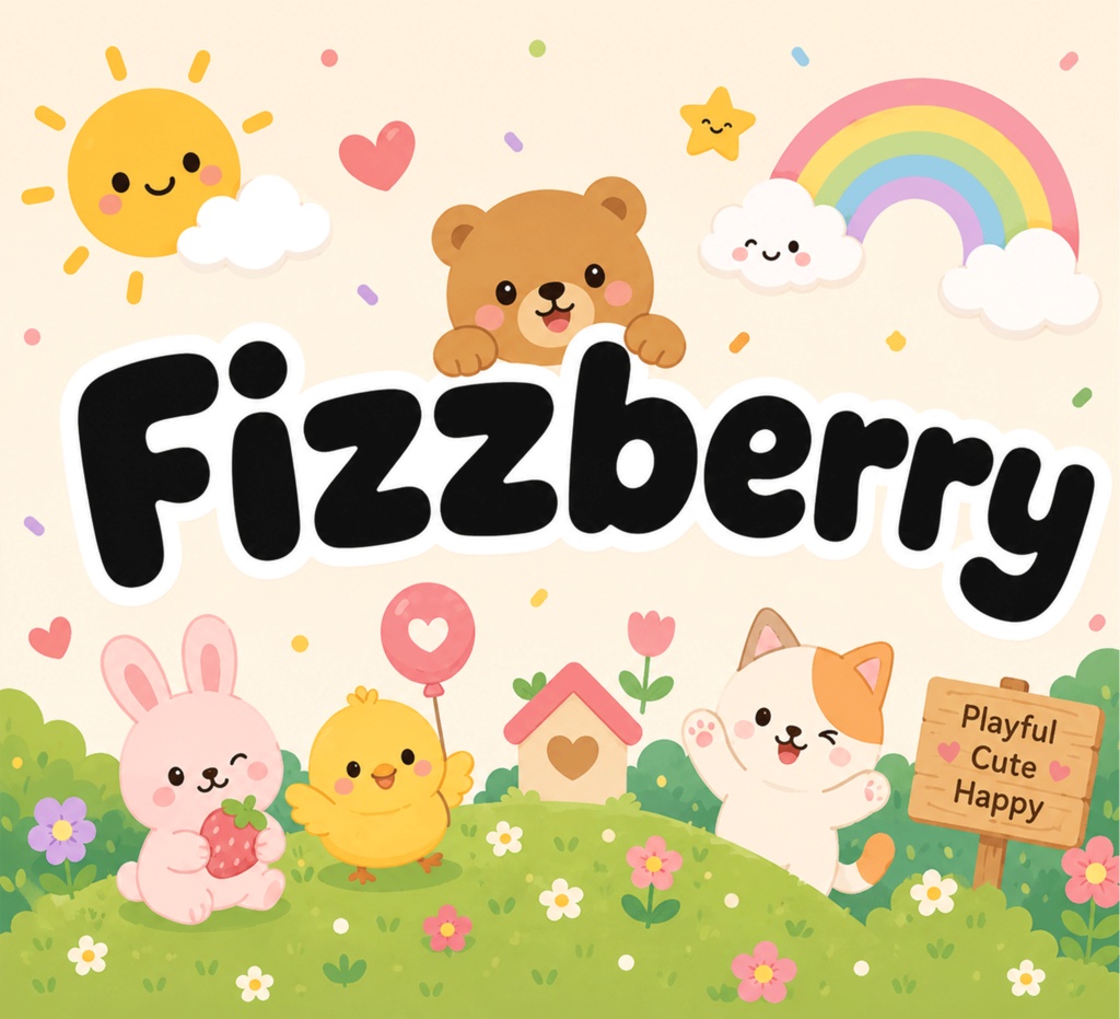 Fizzberry|キュート・キッズ ポップディスプレイ欧文フォント