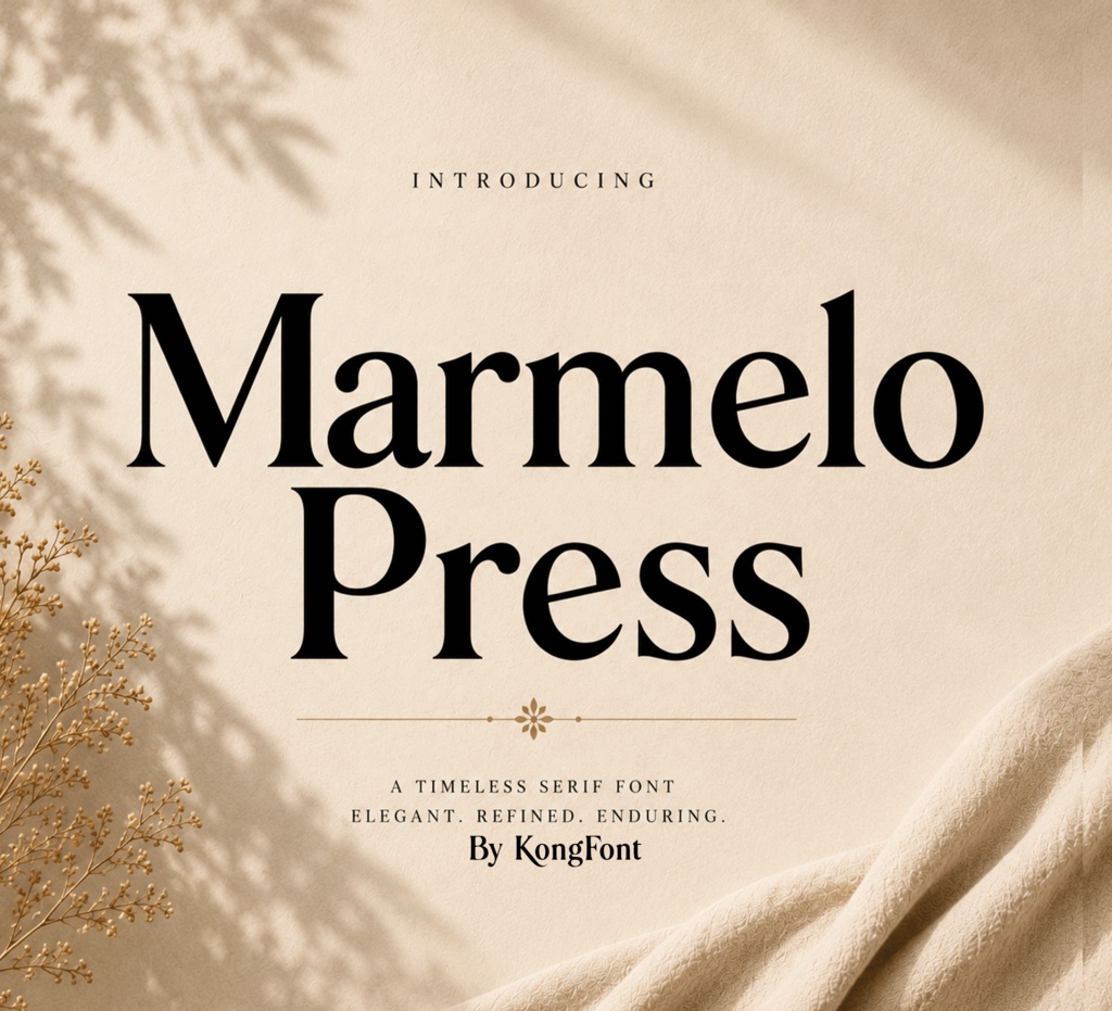 Marmelo Press|タイムレス・エレガント セリフ欧文フォント