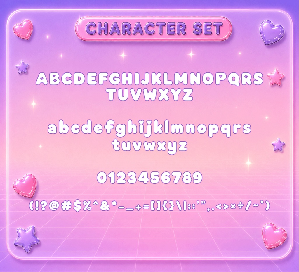 Pixel Kiss|キュートY2K・バブル ディスプレイ欧文フォント