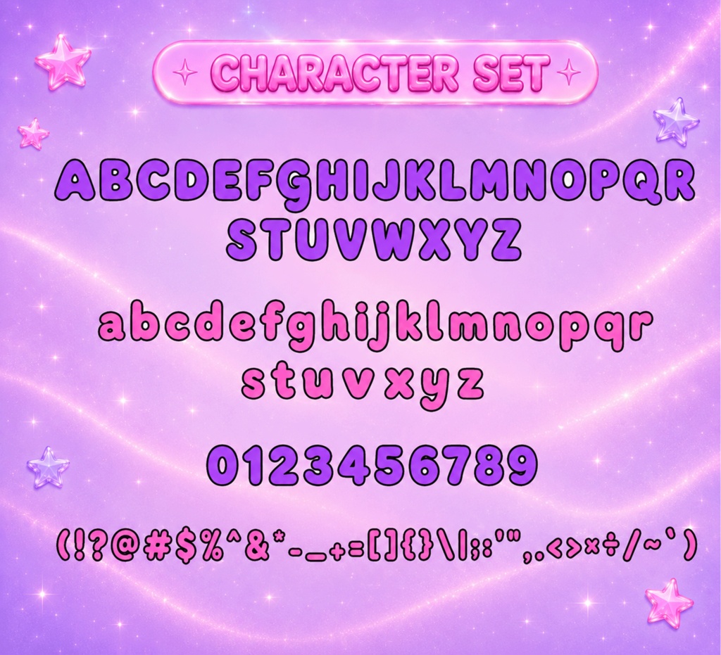 Glitter Sync|Y2K・グロッシー ボールドディスプレイ欧文フォント