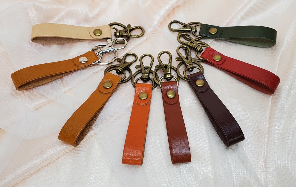 栃木レザーのシンプルキーホルダー