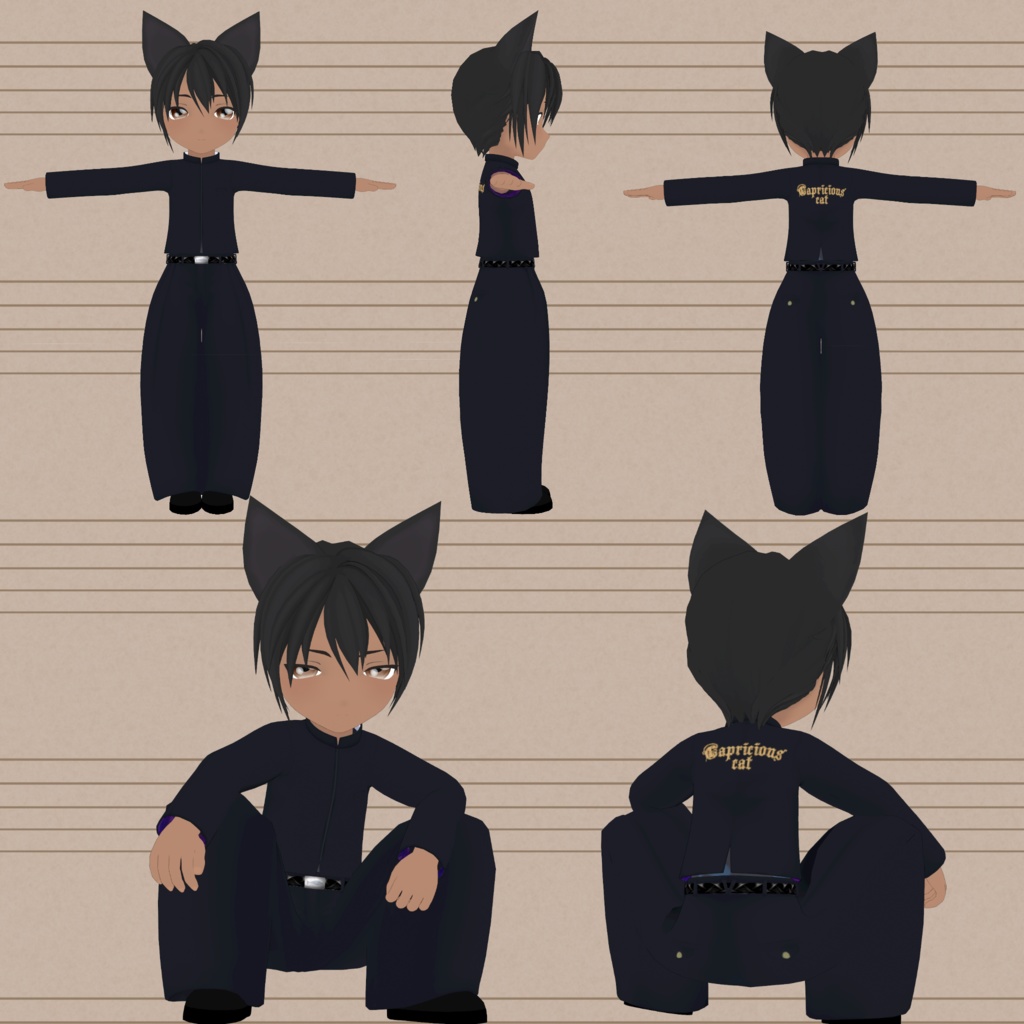 オリジナルVRMモデル 『KURO』