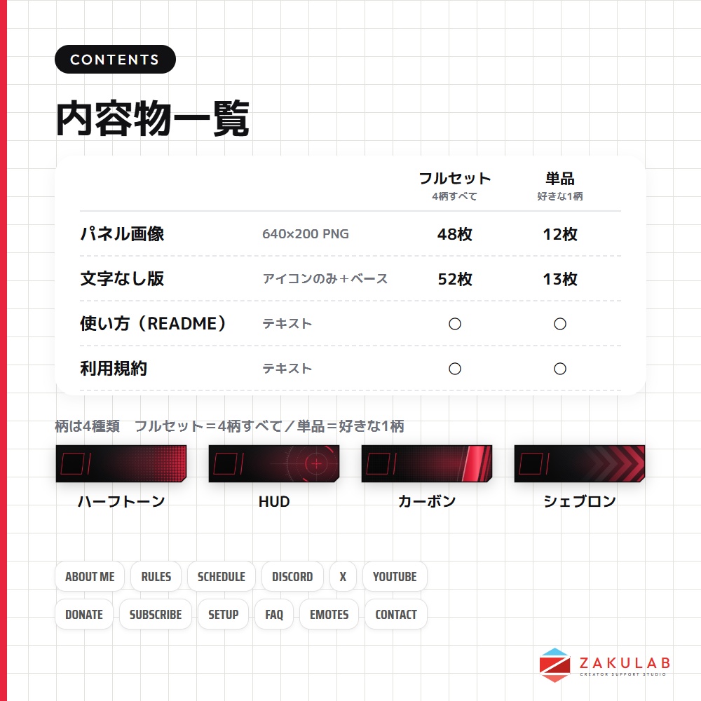 【SALE】【Twitchパネル/バナー】eスポーツ 12種×4柄セット|Esports Panels