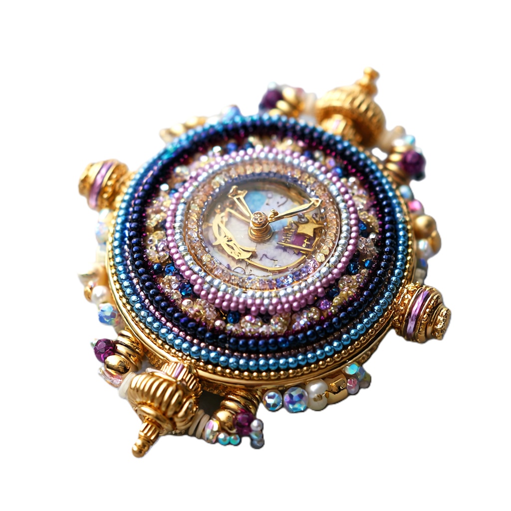 写真素材　ビーズの時計集