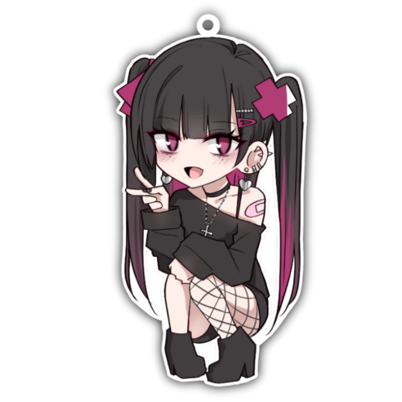 ヤンデレちゃんアクリルキーホルダー(ブラック)