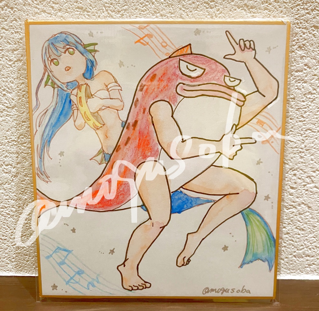 ミニ色紙　たらとセリリ