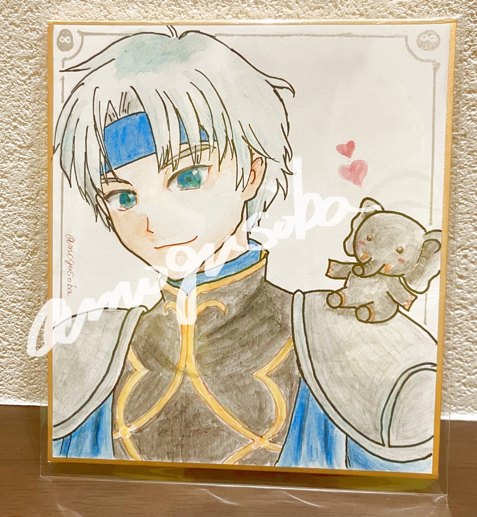 ミニ色紙　シェゾとてのりぞう