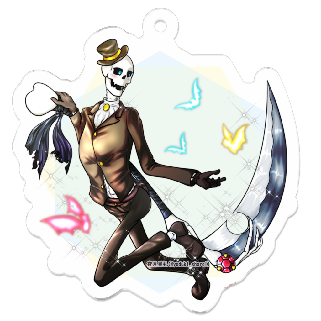 スケルトン贔屓の旅商人　ハイオイド　アクリルキーホルダー