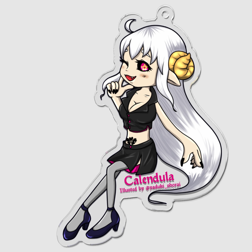 【PFSOZ】デフォルメ カレンちゃん アクリルキーホルダー（コーティング加工あり）