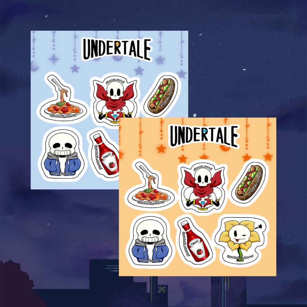 UNDERTALE　ハーフカットシール(台紙色はランダム)