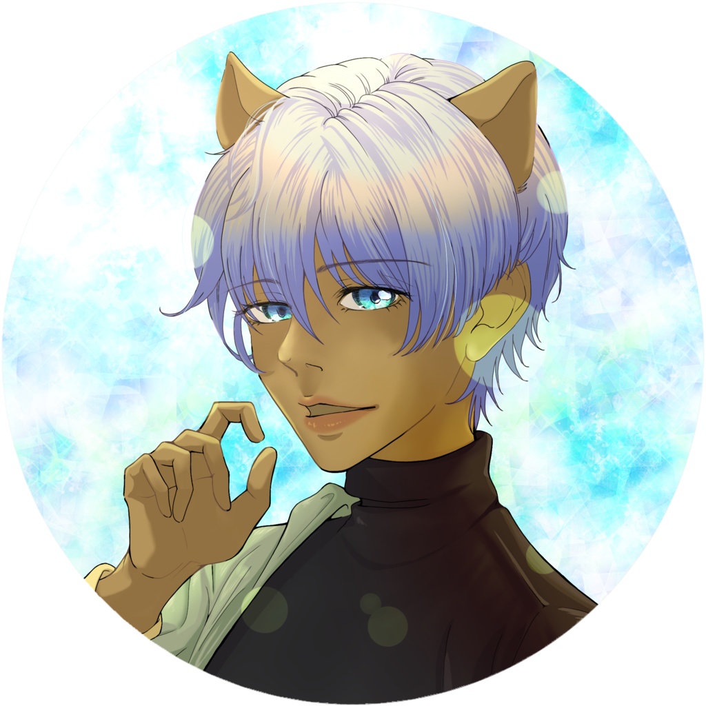 缶バッジ|褐色ケモミミ男子