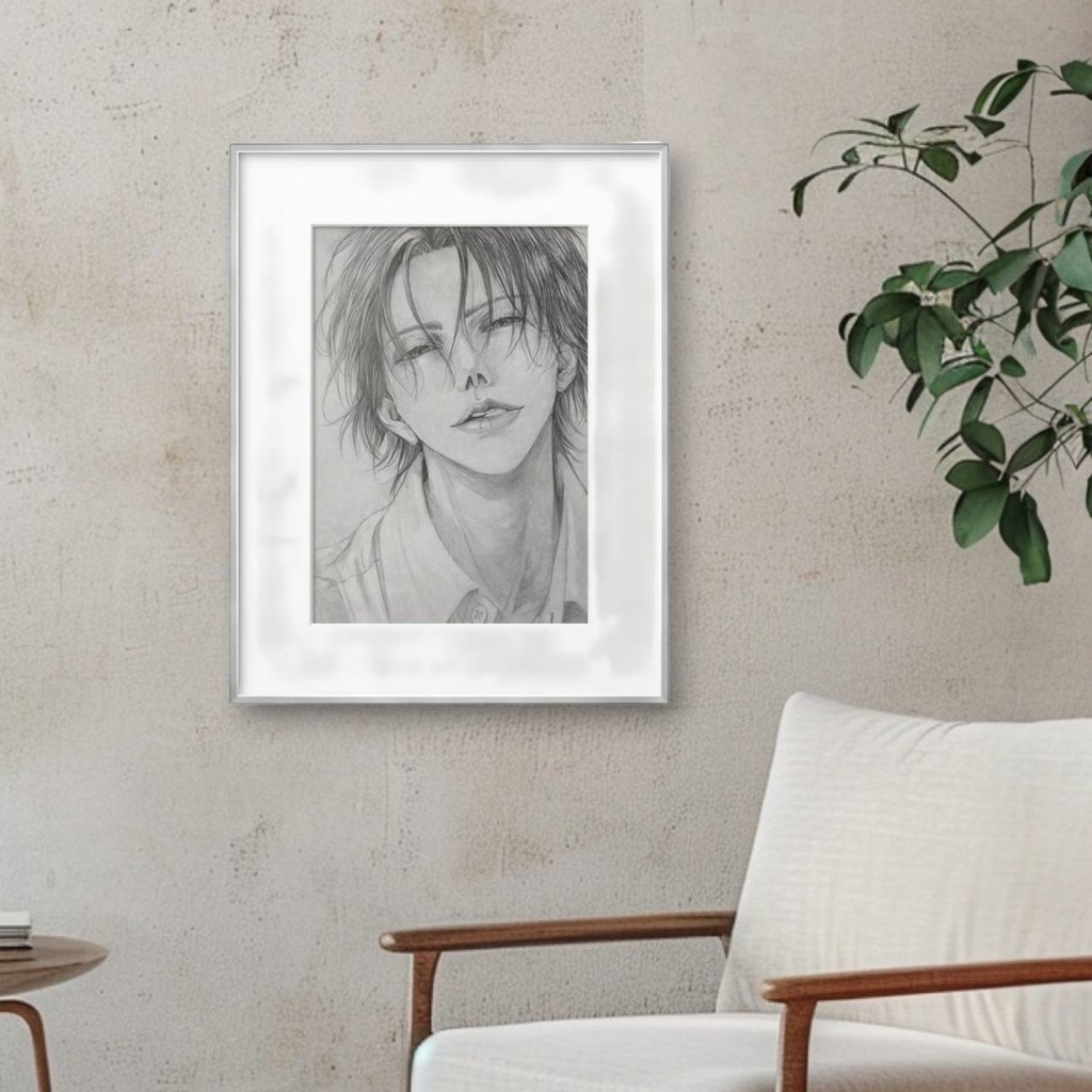 ほどける前|Haizi|鉛筆画 原画(COA付・一点物)