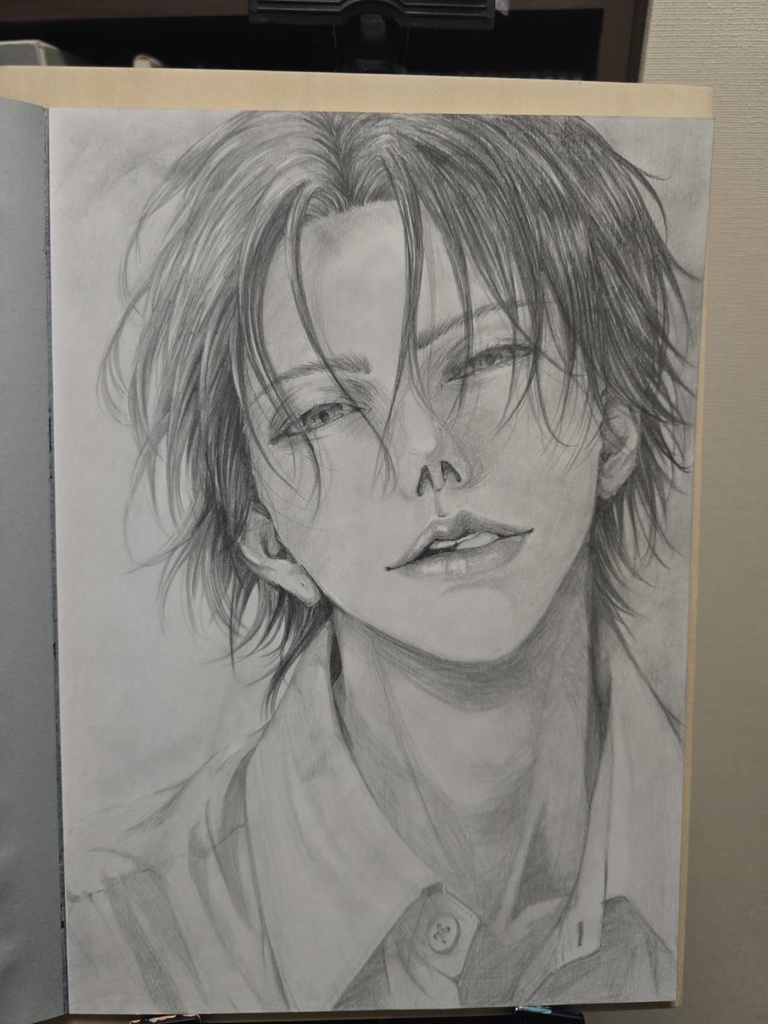 ほどける前|Haizi|鉛筆画 原画(COA付・一点物)