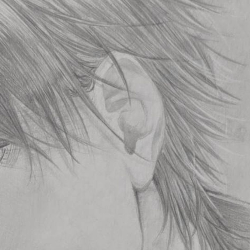 ほどける視線|Haizi|鉛筆画 原画(COA付・一点物)