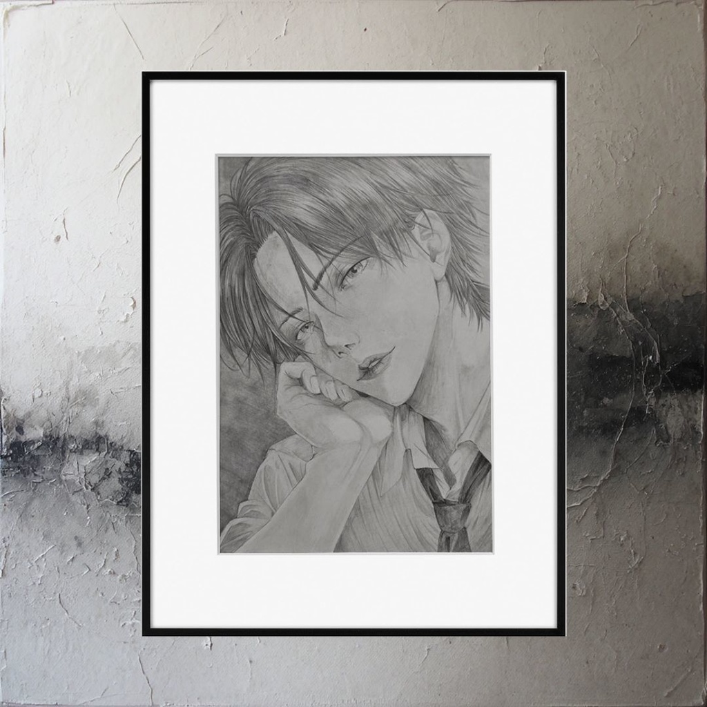 ほどける視線|Haizi|鉛筆画 原画(COA付・一点物)