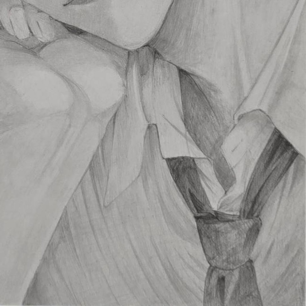 ほどける視線|Haizi|鉛筆画 原画(COA付・一点物)