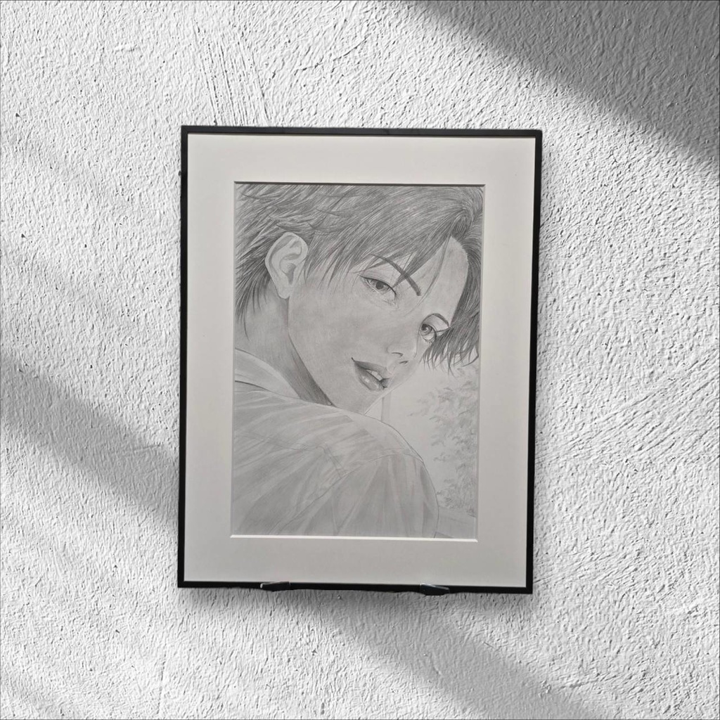 ほどける距離|Haizi|鉛筆画 原画(COA付・一点物)