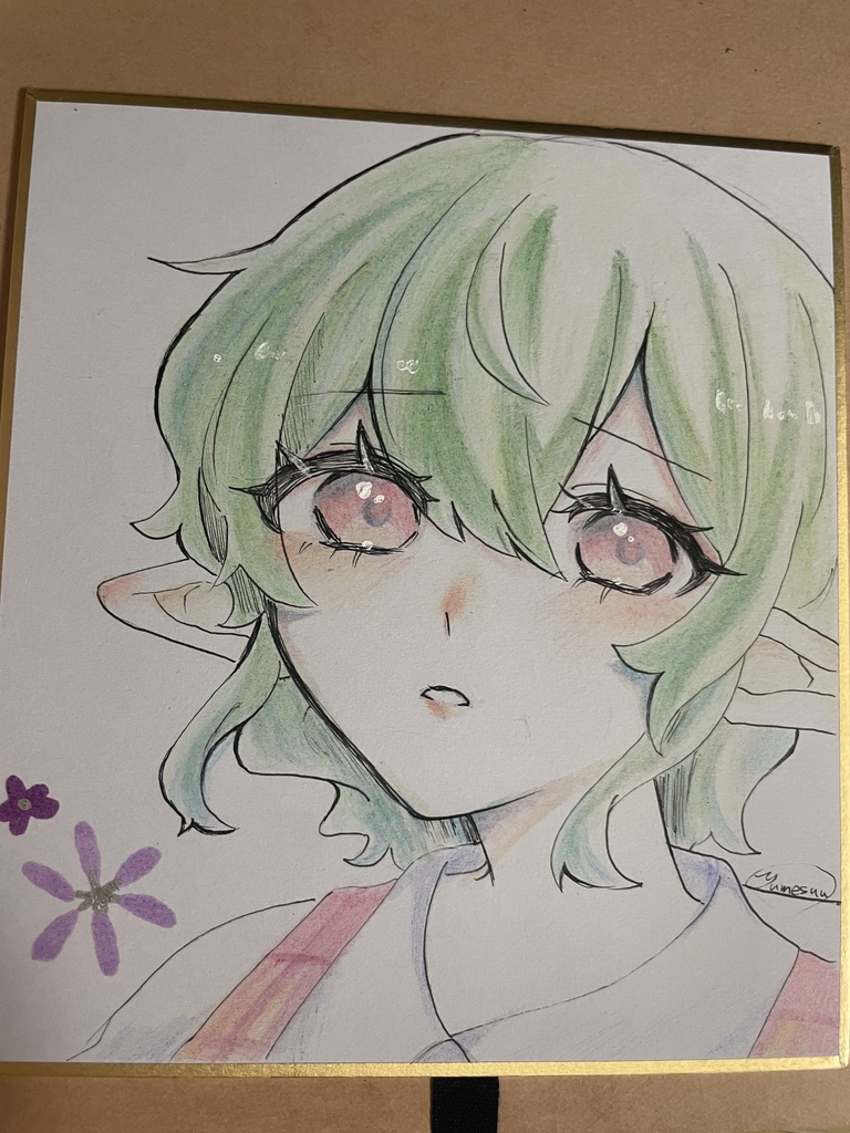 エルフ耳ゆうかりん色紙