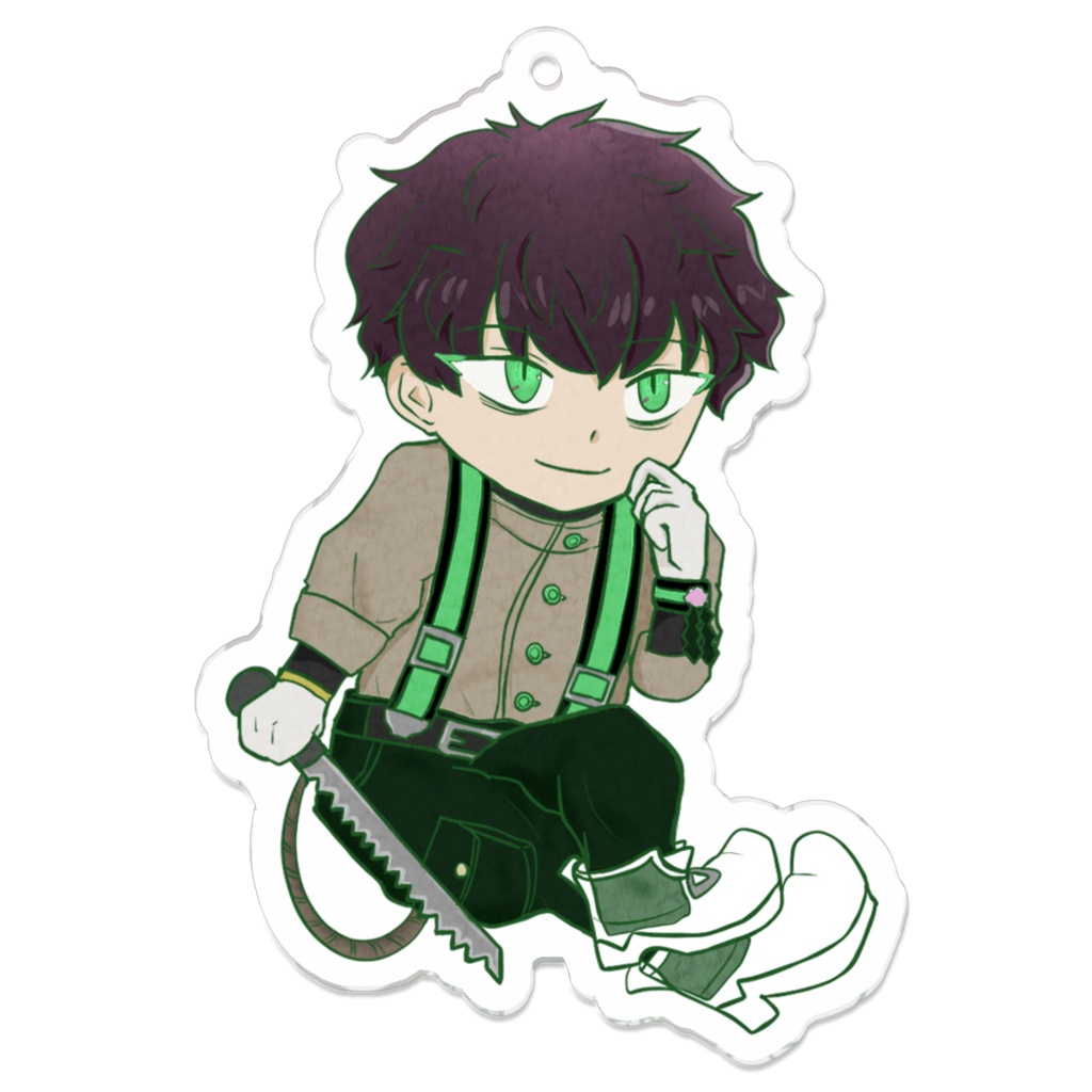 アクリルキーホルダー　アザミノヨウ