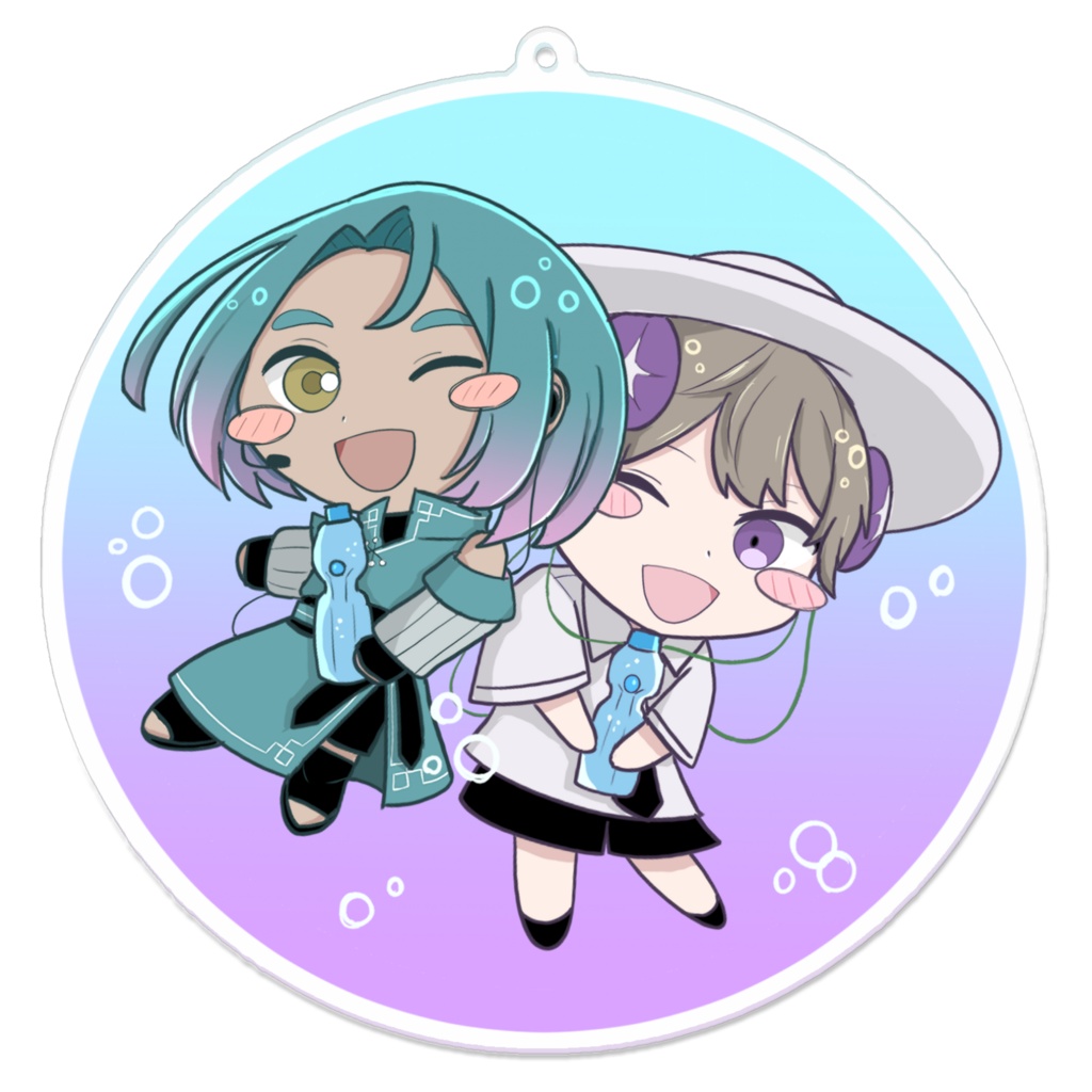 瓶ラムネ同盟　丸型アクリルキーホルダー