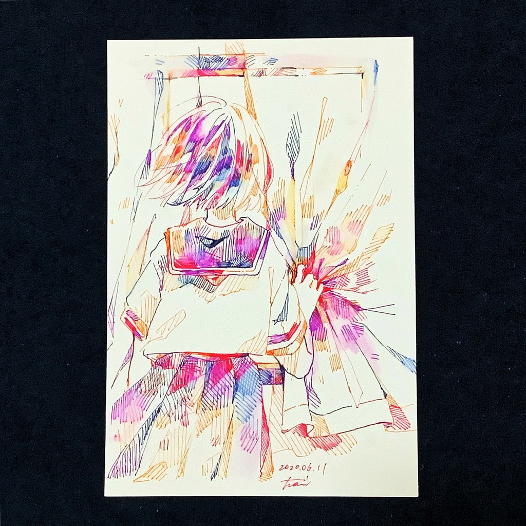 イラスト原画 もっと君を知りたいなんて ふぇるまあた Booth