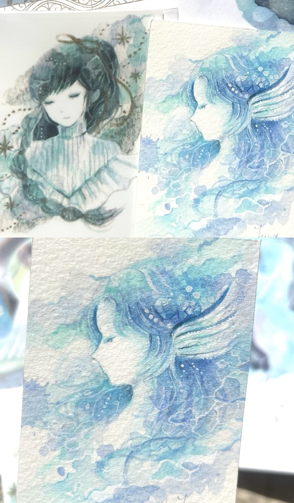 画集2種+選べるミニ原画セット(6種)