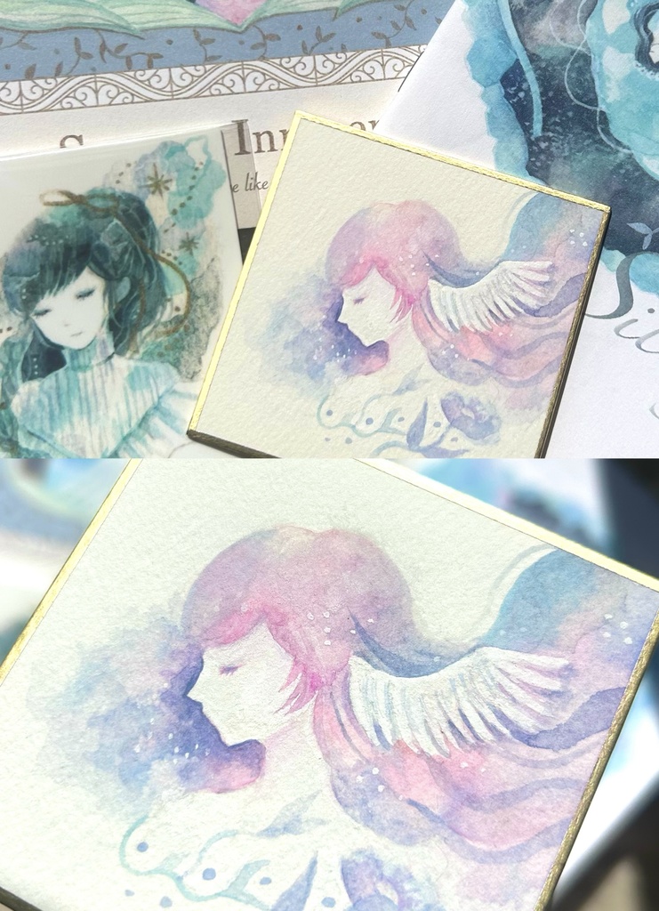 画集2種+選べるミニ原画セット(6種)