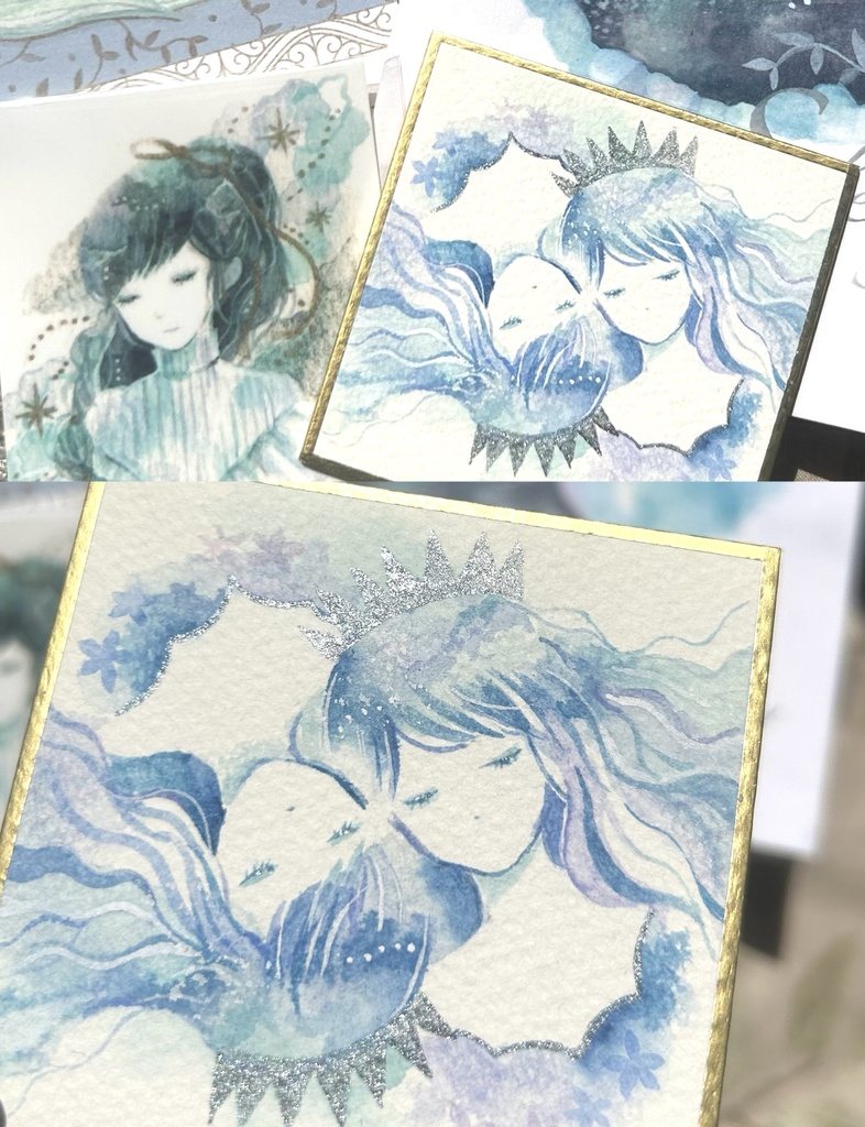 画集2種+選べるミニ原画セット(6種)