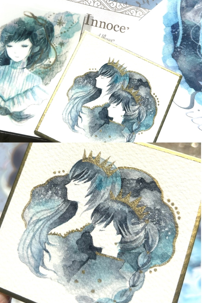 画集2種+選べるミニ原画セット(6種)