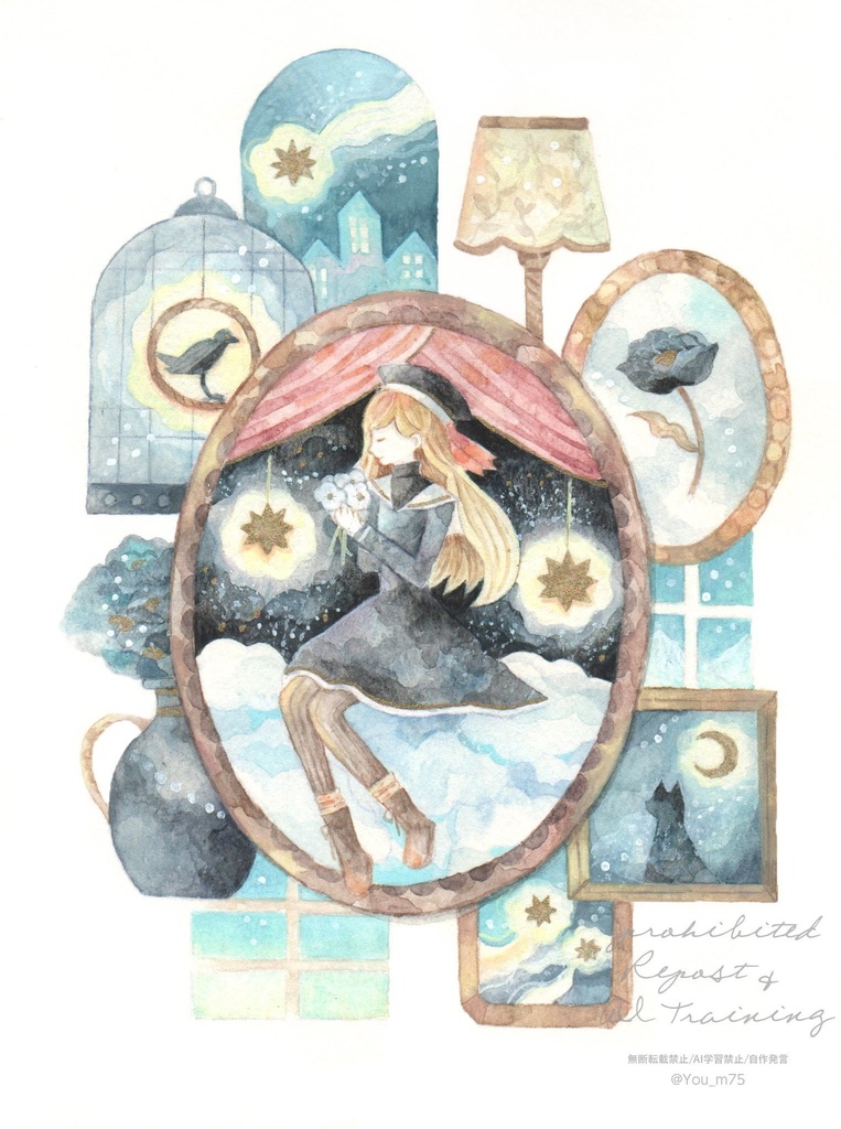 新作ポストカード(4種/セット/バラ)