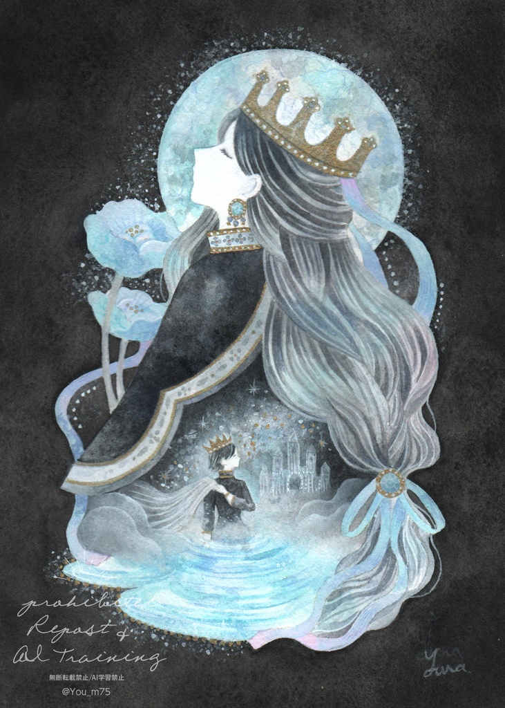 原画「追想の唄」（額装作品）