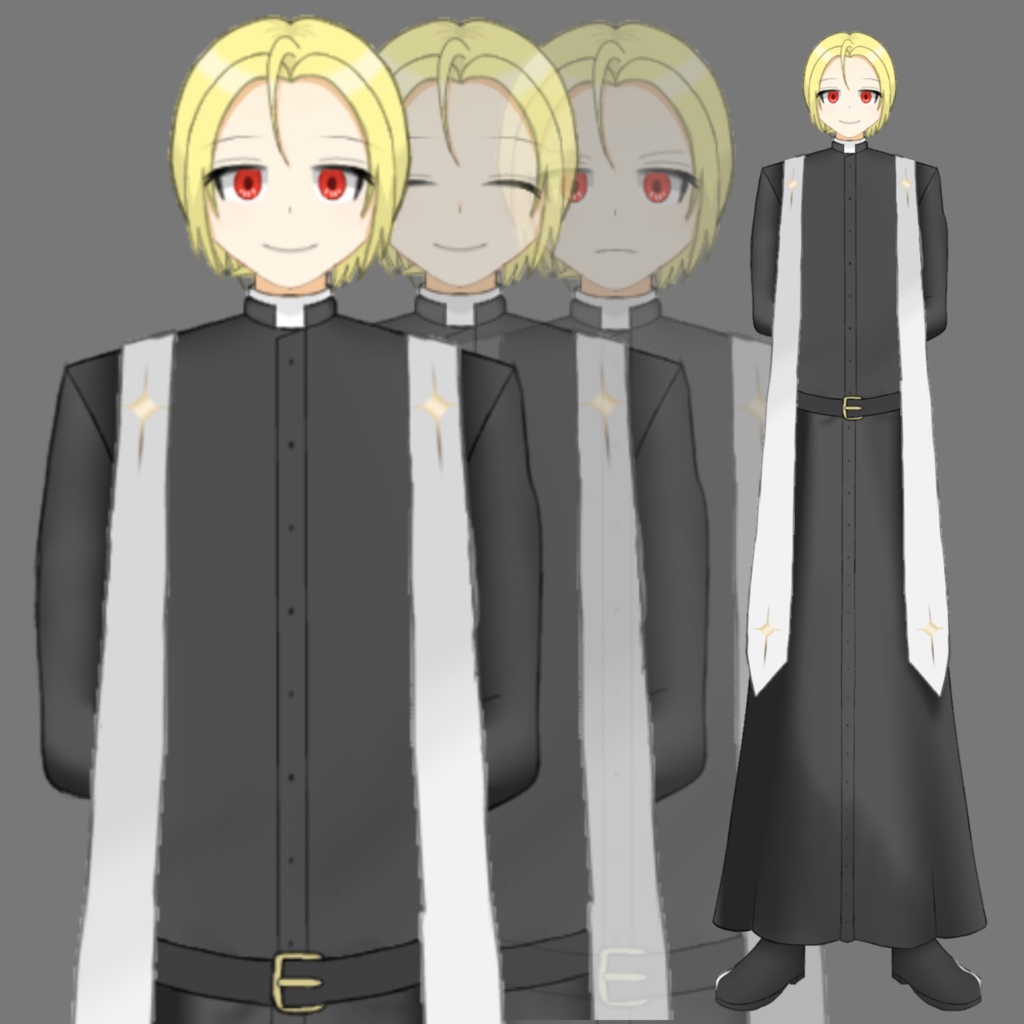 神父【顔差分:普通・笑顔・不満】