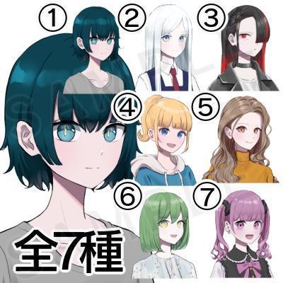 女の子のオリキャラアイコン