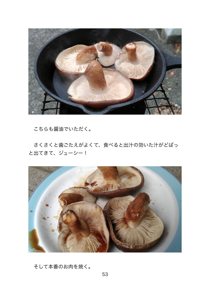 玄関先で楽しむロケットストーブとスキレットの薄い本