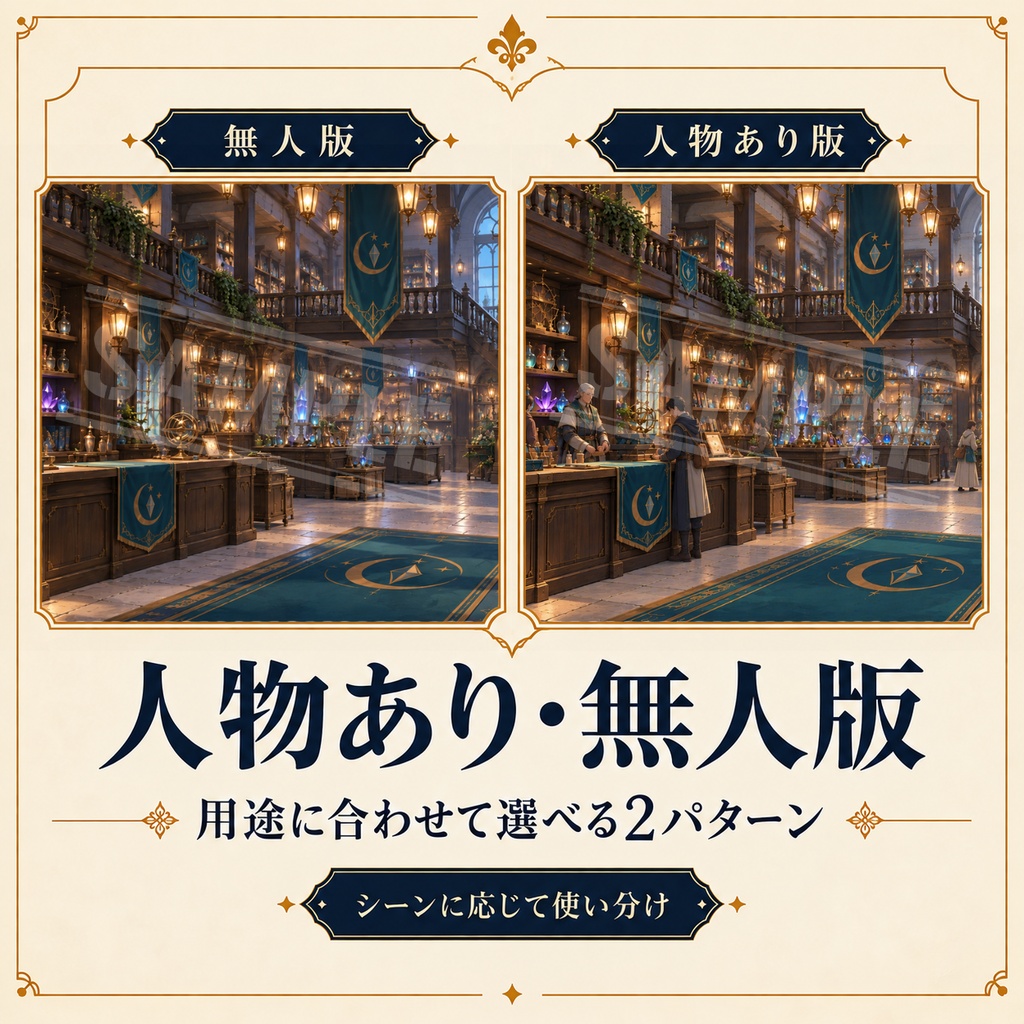 【全28枚】ファンタジー魔法道具屋背景素材集|TRPG・ゲーム制作・動画