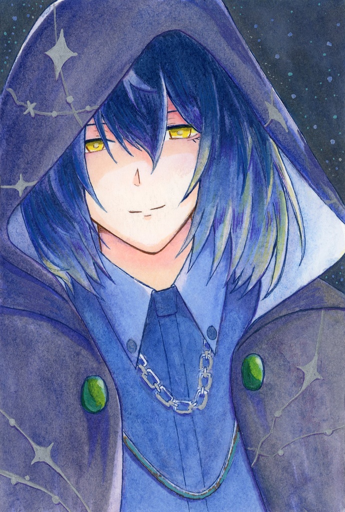 星の人物B 【ポストカードサイズ原画】