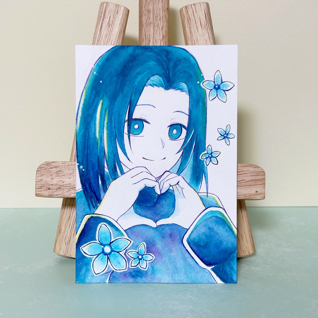 カラーインク ポストカードイラスト