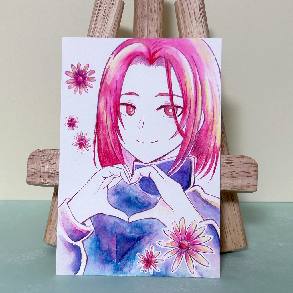 カラーインク ポストカードイラスト