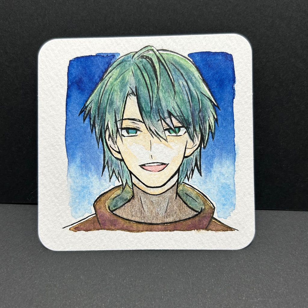 透明水彩イラスト原画「怪しげ」