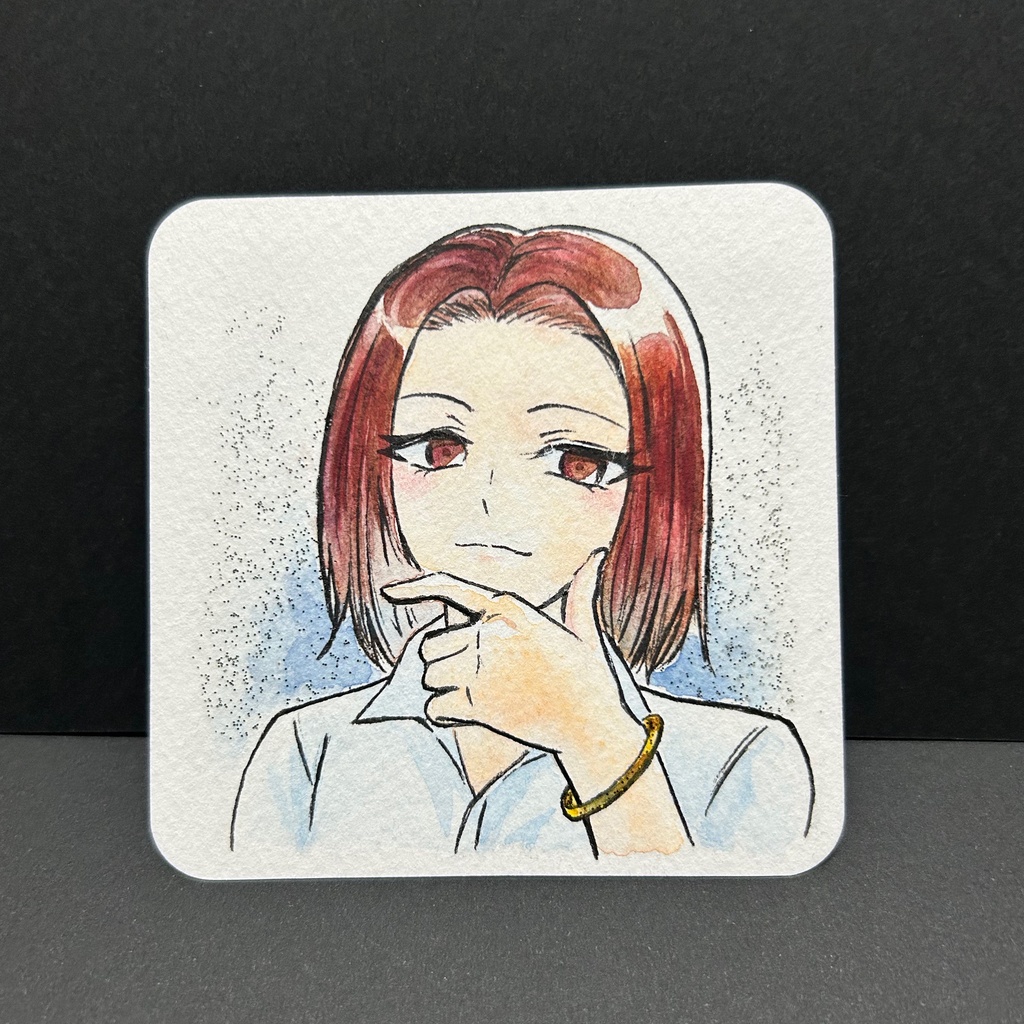 透明水彩イラスト原画「余裕」
