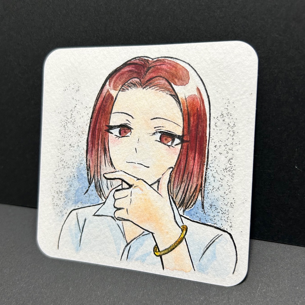 透明水彩イラスト原画「余裕」