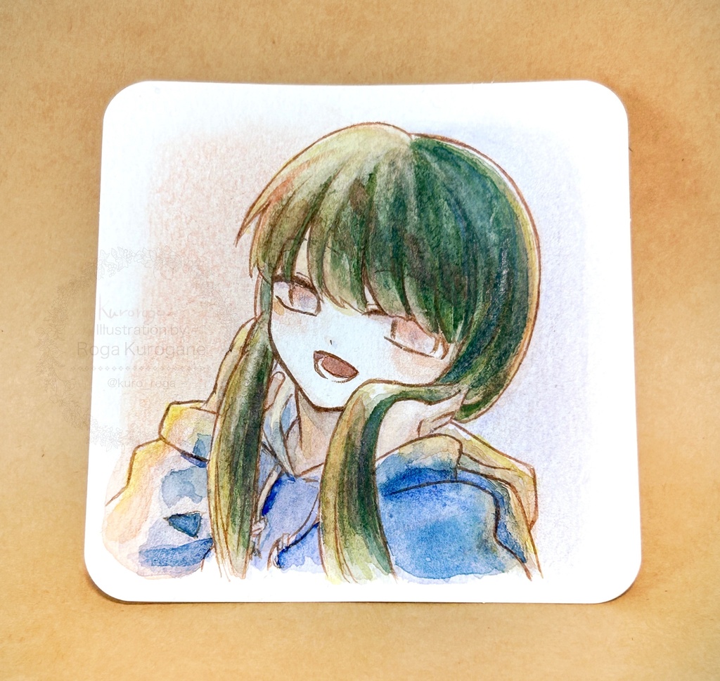 透明水彩イラスト原画「やさしい」